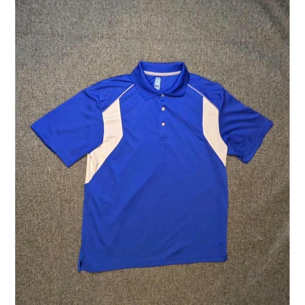 PGA‎ Tour Air Flux Golf Polo Shirt Athletic Men's Large Short Sleeve L Blue Tee